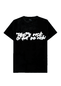 TAKE A RISK 3D white- BLACK T shirt