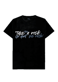 TAKE A RISK 3D Multicolour - BLACK T shirt