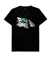 RISK TAKERZ TEAL - BLACK T shirt