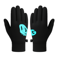 Image 1 of OG TEAL BASICS- BLACK TECH GLOVES