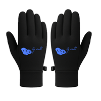 Image 1 of OG WORLD BLUE- BLACK TECH GLOVES