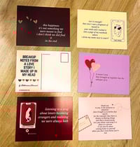 Image 2 of breakup notes postcard set