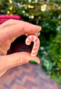 Image 2 of Pink candy cane sugar cookie 