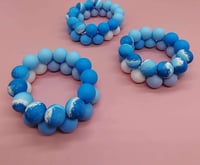 Image 1 of Blue Coastal Wave 3pc Bracelet Stack