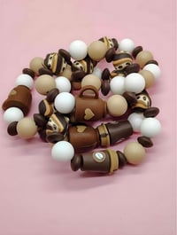 Image 1 of 5pc CharmCafé Stack Bracelet for women teens and girls Coffee Lovers Bracelet