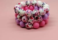 Image 1 of 3pc Floral Fusion Stack Bracelet Set