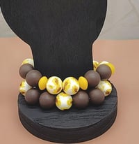 Image 2 of 2pc Sunflower Bracelet Stack
