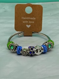 Image 2 of Drive da Boat opened cuff stainless steel charm bracelet for Your Arm Kandii