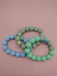 Image 2 of Blossom Breeze 3pc Stack Silicone Bracelets for women girls and teens