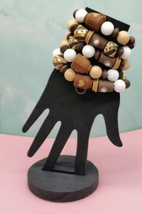 Image 2 of 5pc CharmCafé Stack Bracelet for women teens and girls Coffee Lovers Bracelet