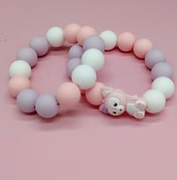 Image 3 of silicone beaded bracelet stack with charm silicone bracelets for girls women and teens