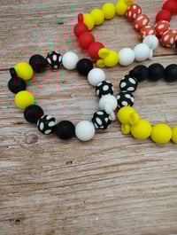 Image 3 of Mouse Mickey Head Silicone Beaded Bracelet for Women Teens and Girls