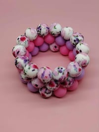 Image 3 of 3pc Floral Fusion Stack Bracelet Set