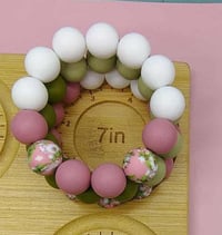 Image 5 of Springtime Delight Charm Silicone Beaded Bracelet Stacks