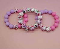 Image 4 of 3pc Floral Fusion Stack Bracelet Set