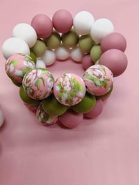 Image 6 of Springtime Delight Charm Silicone Beaded Bracelet Stacks