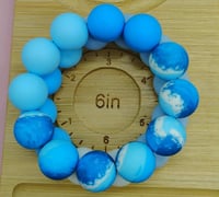 Image 6 of Blue Coastal Wave 3pc Bracelet Stack