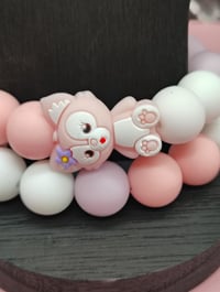 Image 6 of silicone beaded bracelet stack with charm silicone bracelets for girls women and teens