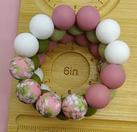 Image 7 of Springtime Delight Charm Silicone Beaded Bracelet Stacks