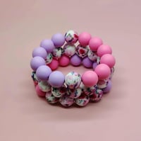 Image 6 of 3pc Floral Fusion Stack Bracelet Set