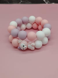 Image 7 of silicone beaded bracelet stack with charm silicone bracelets for girls women and teens