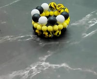 Image 7 of Sunflower Charm Silicone Beaded Bracelet Stacks