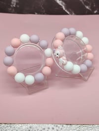 Image 8 of silicone beaded bracelet stack with charm silicone bracelets for girls women and teens