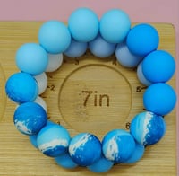 Image 9 of Blue Coastal Wave 3pc Bracelet Stack