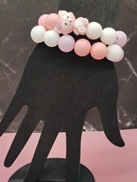 Image 9 of silicone beaded bracelet stack with charm silicone bracelets for girls women and teens