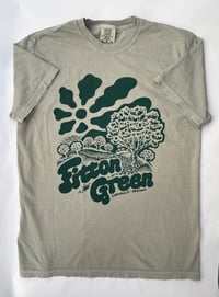 Image 1 of Fitton Green T-Shirt - forest green ink on stone colored shirt