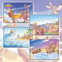 Santa's Surfboard Sleigh Postcard Pack