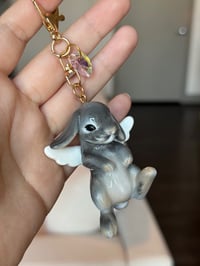 Image 6 of Custom Angel Bunny Bag Charm