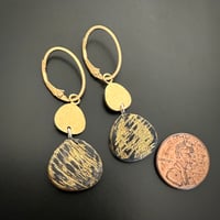 Image 3 of Lapis Pebble Earrings (reversible) 