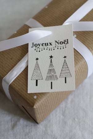 Image of Etiquette cadeaux Noël