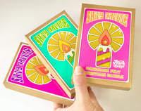 Image 4 of Handmade Retro Felt Christmas Sparkly Candle Ornaments