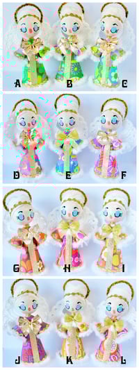 Image 2 of Retro Beehived Angel Christmas Decorations - Large Size