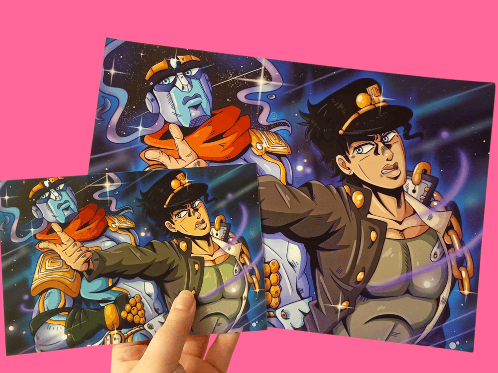 Image of Jotaro and Star Platinum Print!