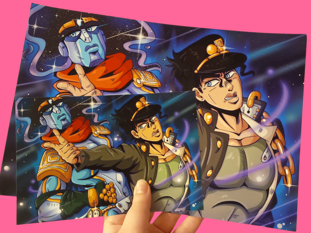 Image of Jotaro and Star Platinum Print!