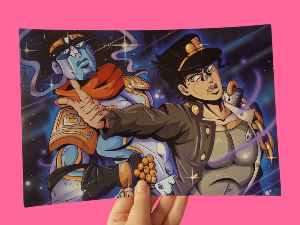 Image of Jotaro and Star Platinum Print!