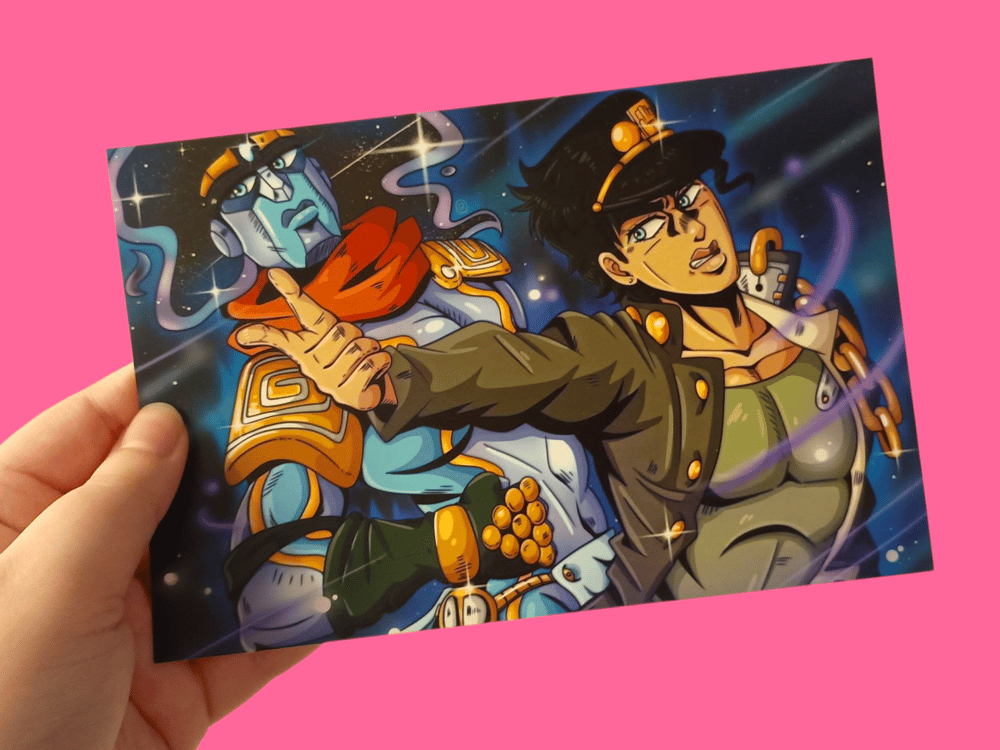 Image of Jotaro and Star Platinum Print!