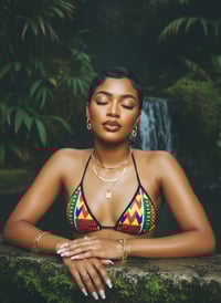 Image 3 of ASHANTI KENTE PRINT BIKINI SET