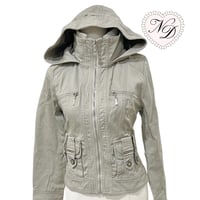 Image 2 of CECIL McBEE Beige Cropped Military Jacket