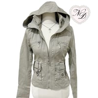 Image 1 of CECIL McBEE Beige Cropped Military Jacket