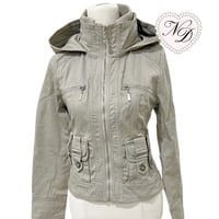 Image 3 of CECIL McBEE Beige Cropped Military Jacket