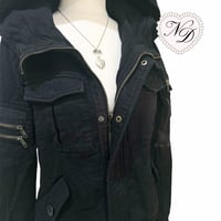 Image 2 of SLY Black Denim Military Jacket 