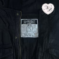 Image 3 of SLY Black Denim Military Jacket 