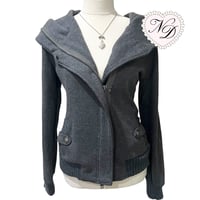 Image 2 of Japanese brand Asymmetric Grey Ribbed Jacket