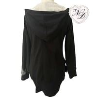 Image 4 of Japanese brand Long Black Ribbed Jacket