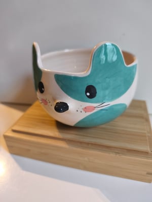 Image of Tasse chat bleu   turquoise 