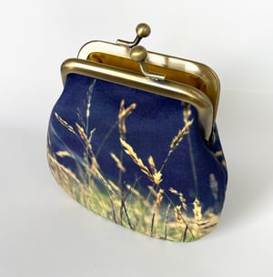 Image of Erradale grasses, velvet kisslock coin purse